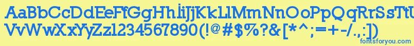 NillandBlack Font – Blue Fonts on Yellow Background