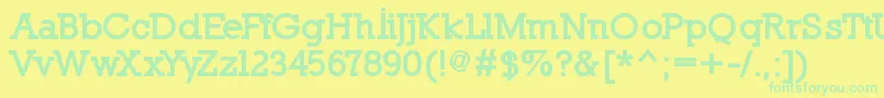 NillandBlack Font – Green Fonts on Yellow Background