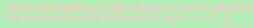 NillandBlack Font – Pink Fonts on Green Background