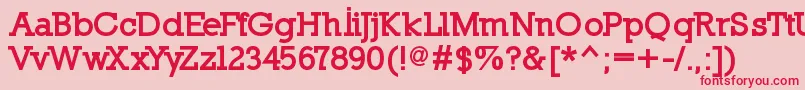 フォントNillandBlack – ピンクの背景に赤い文字
