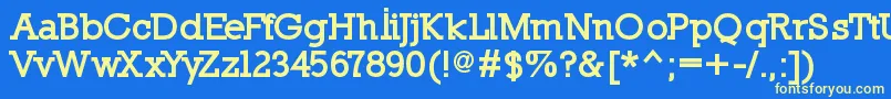 NillandBlack Font – Yellow Fonts on Blue Background