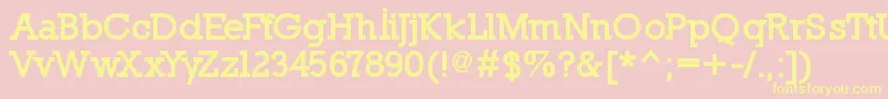 NillandBlack Font – Yellow Fonts on Pink Background
