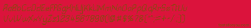 Moronsoft Font – Brown Fonts on Red Background