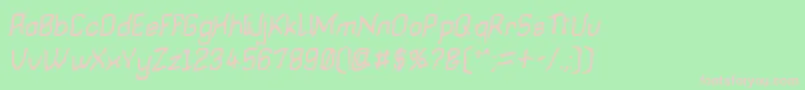 Moronsoft Font – Pink Fonts on Green Background