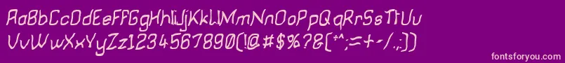 Moronsoft Font – Pink Fonts on Purple Background