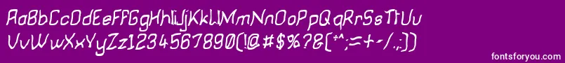 Moronsoft Font – White Fonts on Purple Background