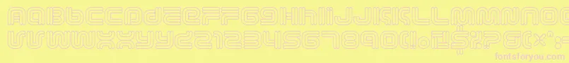 Vectroia Font – Pink Fonts on Yellow Background