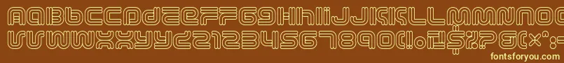Vectroia Font – Yellow Fonts on Brown Background
