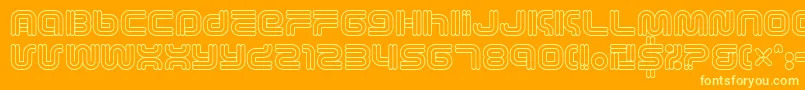 Vectroia Font – Yellow Fonts on Orange Background