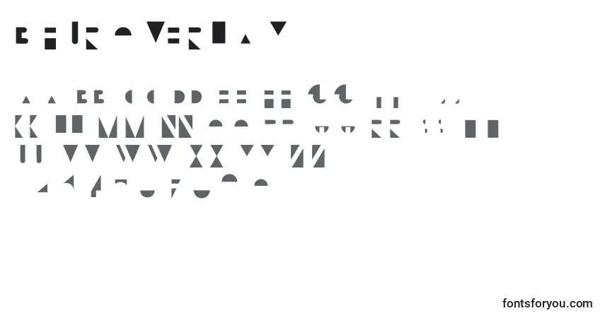 BifurOverlay-fontti – aakkoset, numerot, erikoismerkit
