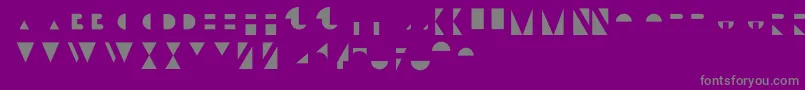フォントBifurOverlay – 紫の背景に灰色の文字