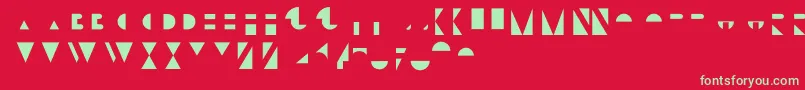 BifurOverlay Font – Green Fonts on Red Background