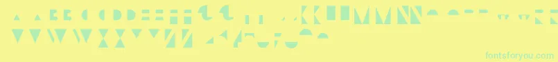 BifurOverlay Font – Green Fonts on Yellow Background