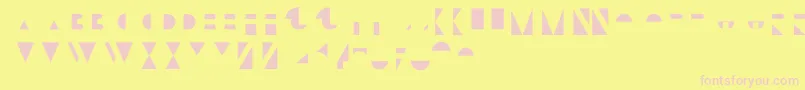 BifurOverlay-fontti – vaaleanpunaiset fontit keltaisella taustalla
