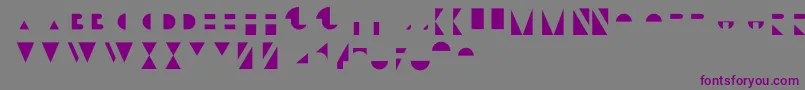 Czcionka BifurOverlay – fioletowe czcionki na szarym tle
