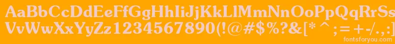 SouvenirDemiBt Font – Pink Fonts on Orange Background