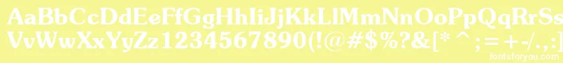 SouvenirDemiBt Font – White Fonts on Yellow Background