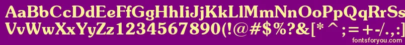 SouvenirDemiBt Font – Yellow Fonts on Purple Background