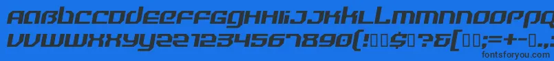 RealityHyperRegular Font – Black Fonts on Blue Background