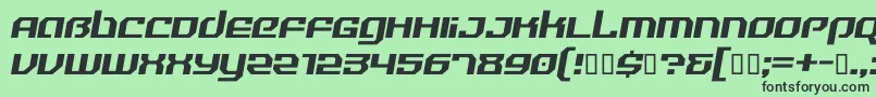 RealityHyperRegular Font – Black Fonts on Green Background