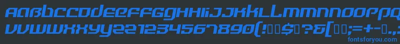 RealityHyperRegular Font – Blue Fonts on Black Background