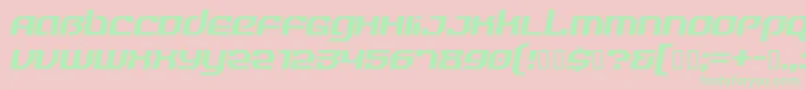 RealityHyperRegular Font – Green Fonts on Pink Background