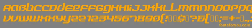 Подробнее о шрифте RealityHyperRegular Шрифт RealityHyperRegular – оранжевые шрифты на сером фоне