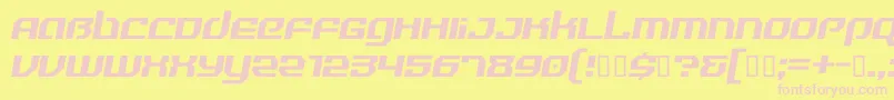 RealityHyperRegular Font – Pink Fonts on Yellow Background