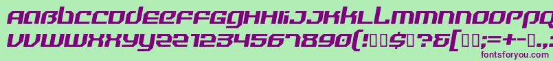 RealityHyperRegular Font – Purple Fonts on Green Background