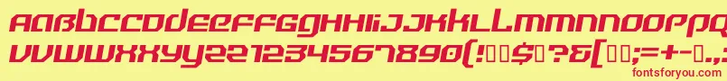 Шрифт RealityHyperRegular – красные шрифты на жёлтом фоне