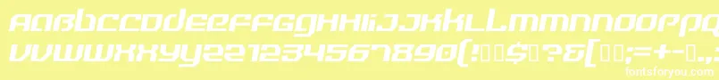 fuente RealityHyperRegular – Fuentes Blancas Sobre Fondo Amarillo