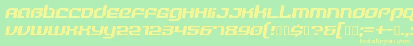 RealityHyperRegular Font – Yellow Fonts on Green Background