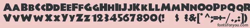Weitere Informationen zur Junglefever-Schriftart Junglefever-Schriftart – Schwarze Schriften auf rosa Hintergrund