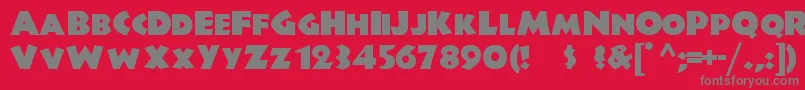 Junglefever Font – Gray Fonts on Red Background