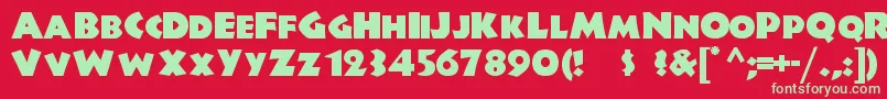 Junglefever Font – Green Fonts on Red Background