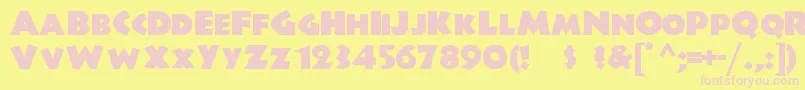 Junglefever Font – Pink Fonts on Yellow Background