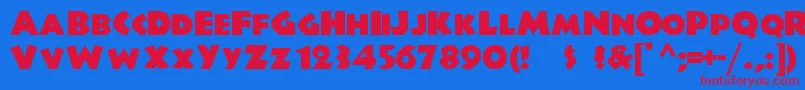 Junglefever Font – Red Fonts on Blue Background