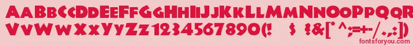 Junglefever Font – Red Fonts on Pink Background