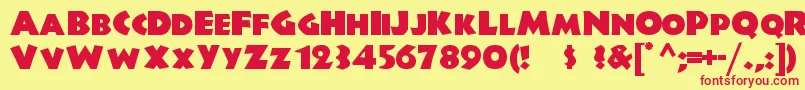 Junglefever Font – Red Fonts on Yellow Background