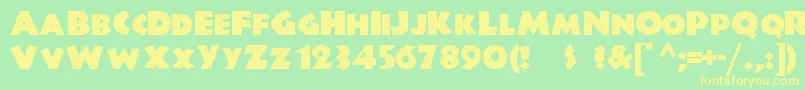 Junglefever Font – Yellow Fonts on Green Background