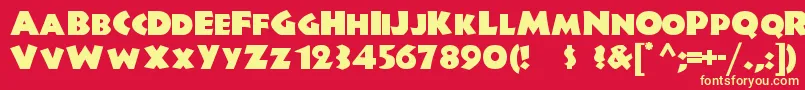 Junglefever Font – Yellow Fonts on Red Background