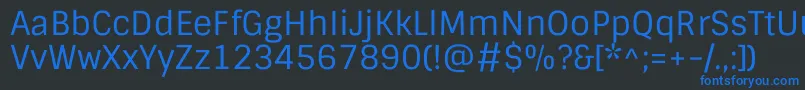 SintonyRegular Font – Blue Fonts on Black Background