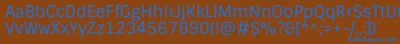 SintonyRegular Font – Blue Fonts on Brown Background