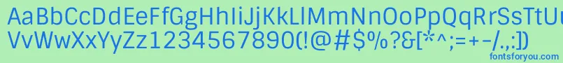 SintonyRegular Font – Blue Fonts on Green Background
