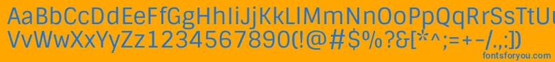 SintonyRegular Font – Blue Fonts on Orange Background