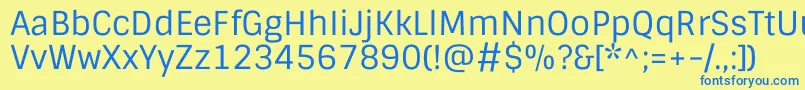 SintonyRegular Font – Blue Fonts on Yellow Background