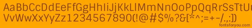 SintonyRegular Font – Brown Fonts on Orange Background