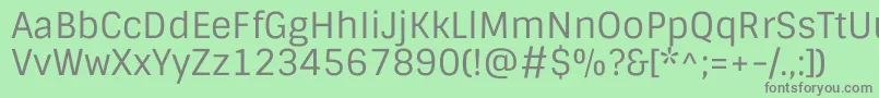 フォントSintonyRegular – 緑の背景に灰色の文字