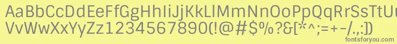 SintonyRegular Font – Gray Fonts on Yellow Background