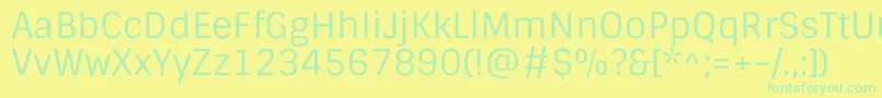SintonyRegular Font – Green Fonts on Yellow Background